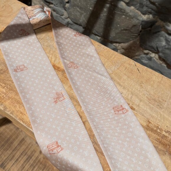 Louis Vuitton LV Map Print Silk Bandeau Scarf - Picture 7 of 8